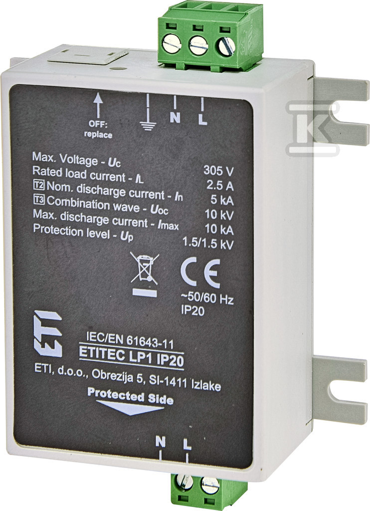 Ogranicznik przepięć - do źródeł światła LED ETITEC LP1 IP20 002442981 - obrazek 1