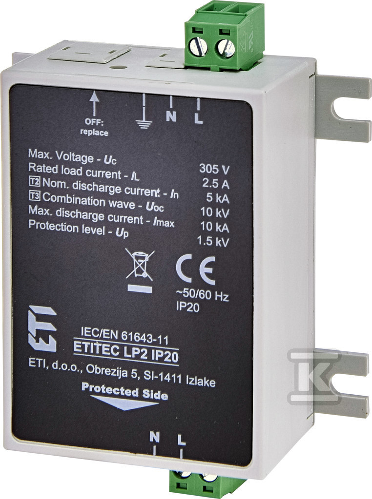 Ogranicznik przepięć - do źródeł światła LED ETITEC LP2 IP20 002442982 - obrazek 1