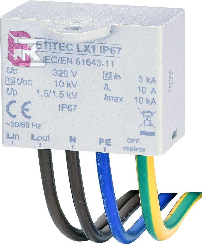 Ogranicznik przepięć - do źródeł światła LED ETITEC LX1 IP67 002442983 - obrazek 1