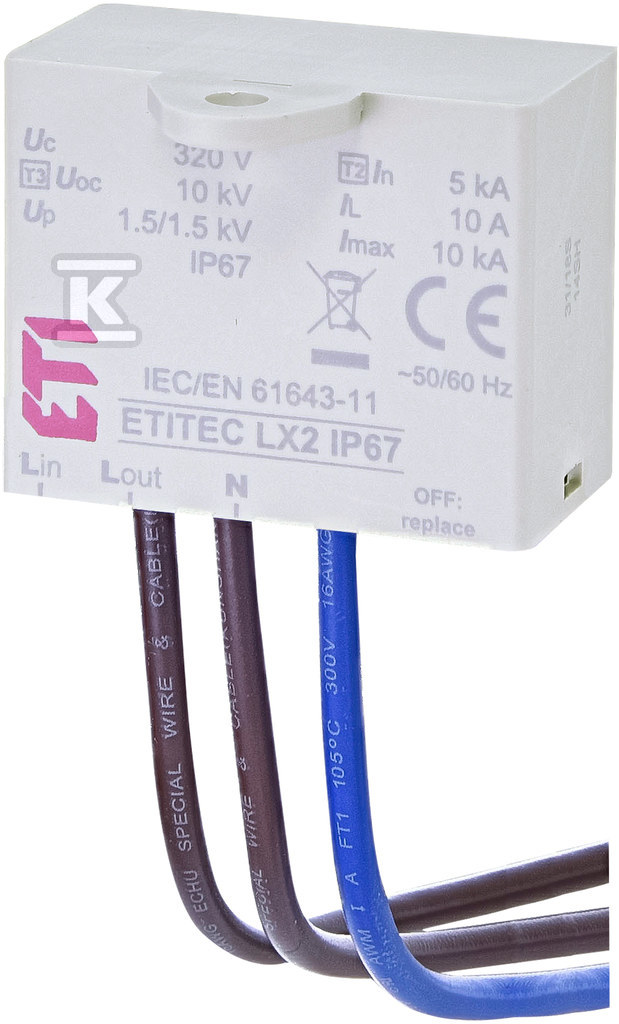 Ogranicznik przepięć - do źródeł światła LED ETITEC LX2 IP67 002442984 - obrazek 1
