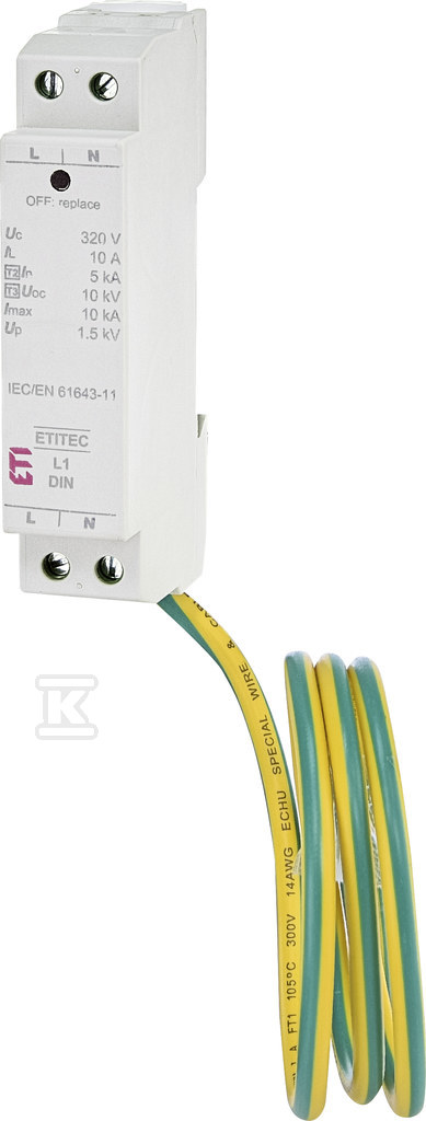 Ogranicznik przepięć - do źródeł światła LED ETITEC L1 DIN 002442985 - obrazek 1