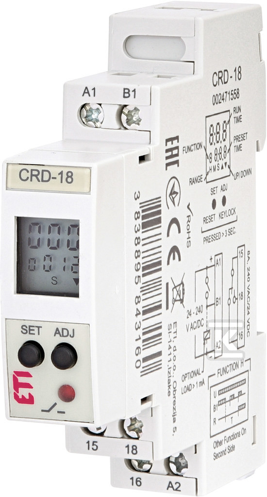 Przekaźnik czasowy 18 funkcji z LCD CRD-18 002471558