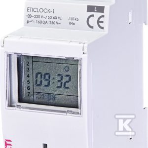 Cyfrowy programator czasowy jednokanałowy ETICLOCK-1 002472011 Cyfrowy programator czasowy jednokanałowy ETICLOCK-1 002472011