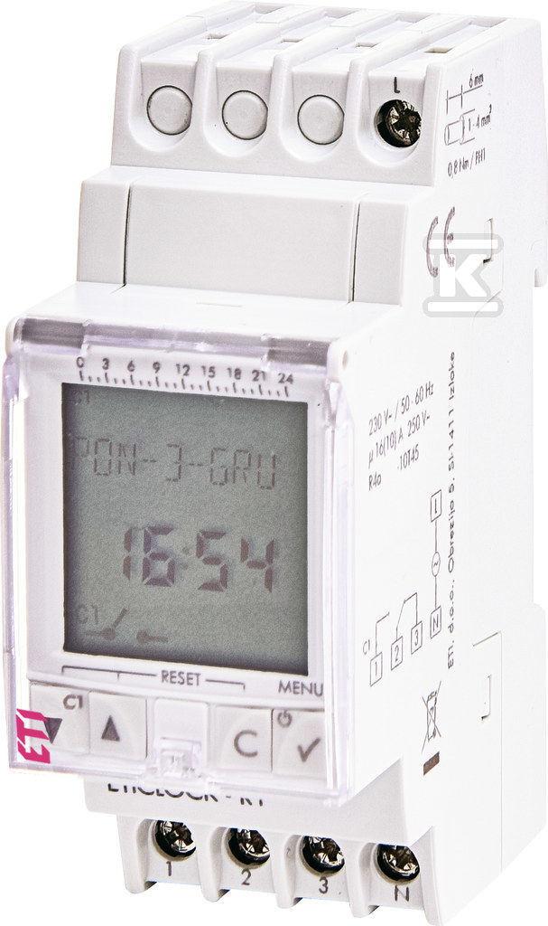 Cyfrowy programator czasowy jednokanałowy ETICLOCK-R1 002472053 - obrazek 1