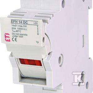 Podstawa bezpiecznikowa EFH 14 DC 1p LED 002560211 Podstawa bezpiecznikowa EFH 14 DC 1p LED 002560211