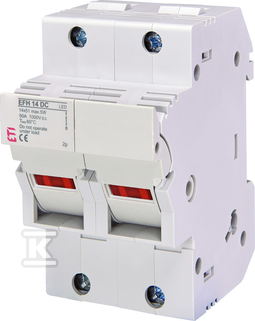 Podstawa bezpiecznikowa EFH 14 DC 2p LED 002560213 - obrazek 1