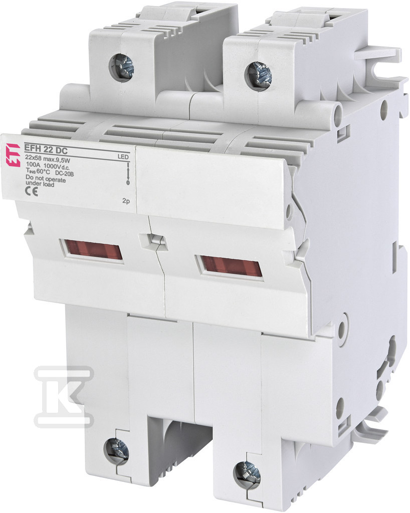 Podstawa bezpiecznikowa DC EFH 22 DC LED 2P 002570213 - obrazek 1