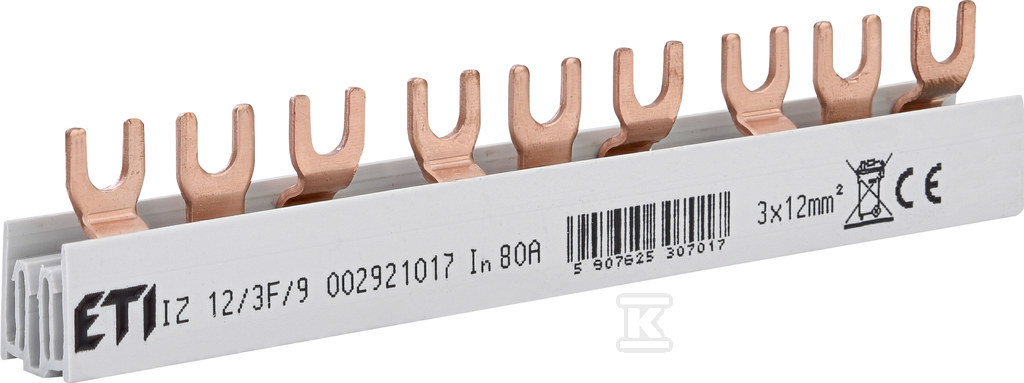 Izolowana szyna zbiorcza IZ12/3F/9 002921017 - obrazek 1