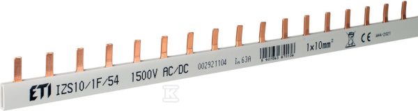 Izolowana szyna zbiorcza sztyftowa IZS10/1F/54 1500V AC/DC 002921104