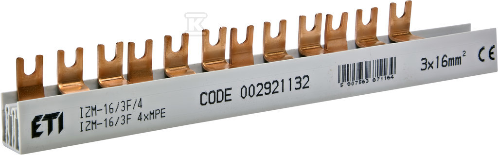 Izolowana szyna zbiorcza IZM-16/3F 4XMPE 002921132 - obrazek 1