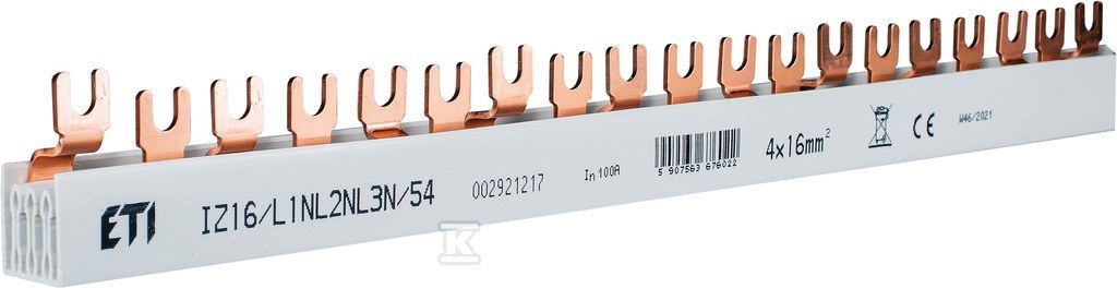 Izolowana szyna zbiorcza IZ16/L1NL2NL3N/54 002921217 - obrazek 1