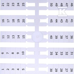 Oznacznik elastyczny (4 x 50 szt.) 1-50 (EO4) 003901773 Oznacznik elastyczny (4 x 50 szt.) 1-50 (EO4) 003901773