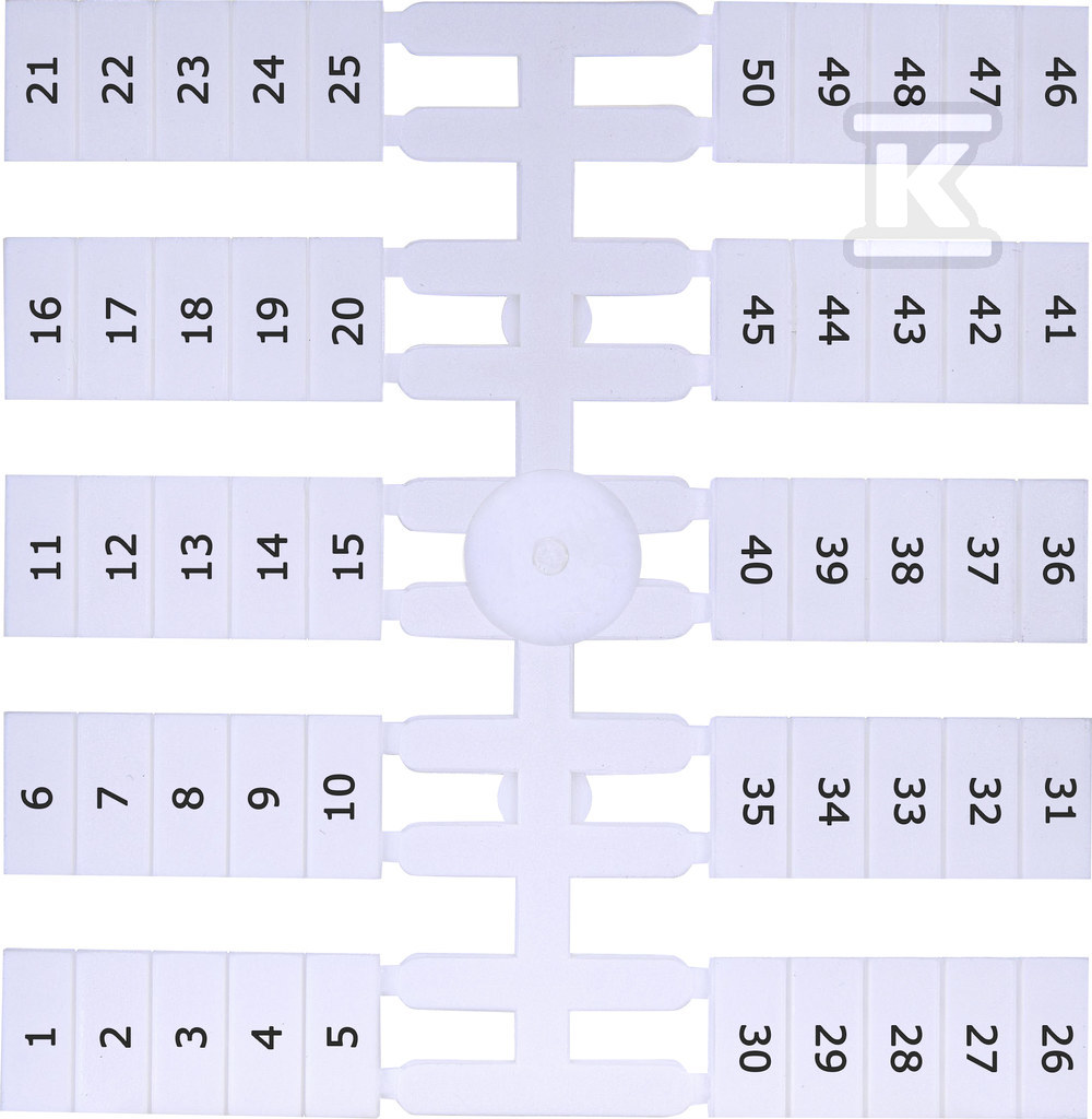 Oznacznik elastyczny (4 x 50 szt.) 1-50 (EO4) 003901773 - obrazek 1