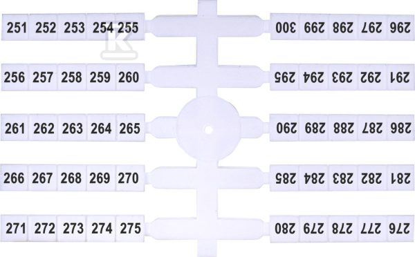 Oznacznik elastyczny (4 x 50 szt.) 251-300 (EO3) 003901782