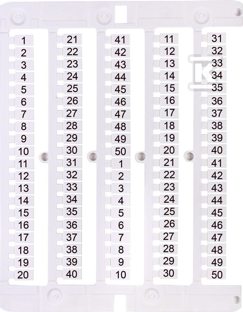 Oznacznik 1 do 50 (100 szt.) ES-NU0851001 003903077 - obrazek 1
