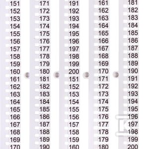 Oznacznik 151 do 200 (100 szt.) ES-NU0851151 003903080 Oznacznik 151 do 200 (100 szt.) ES-NU0851151 003903080