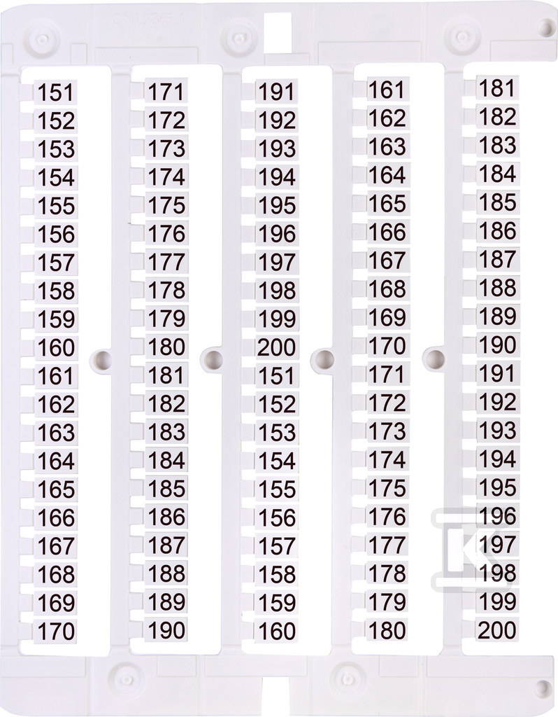 Oznacznik 151 do 200 (100 szt.) ES-NU0851151 003903080 - obrazek 1