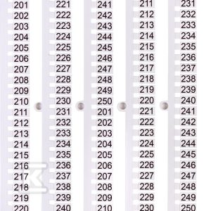 Oznacznik 201 do 250 (100 szt.) ES-NU0851201 003903081 Oznacznik 201 do 250 (100 szt.) ES-NU0851201 003903081