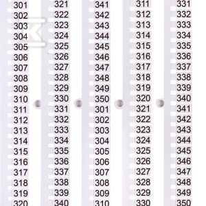 Oznacznik 301 do 350 (100 szt.) ES-NU0851301 003903083 Oznacznik 301 do 350 (100 szt.) ES-NU0851301 003903083
