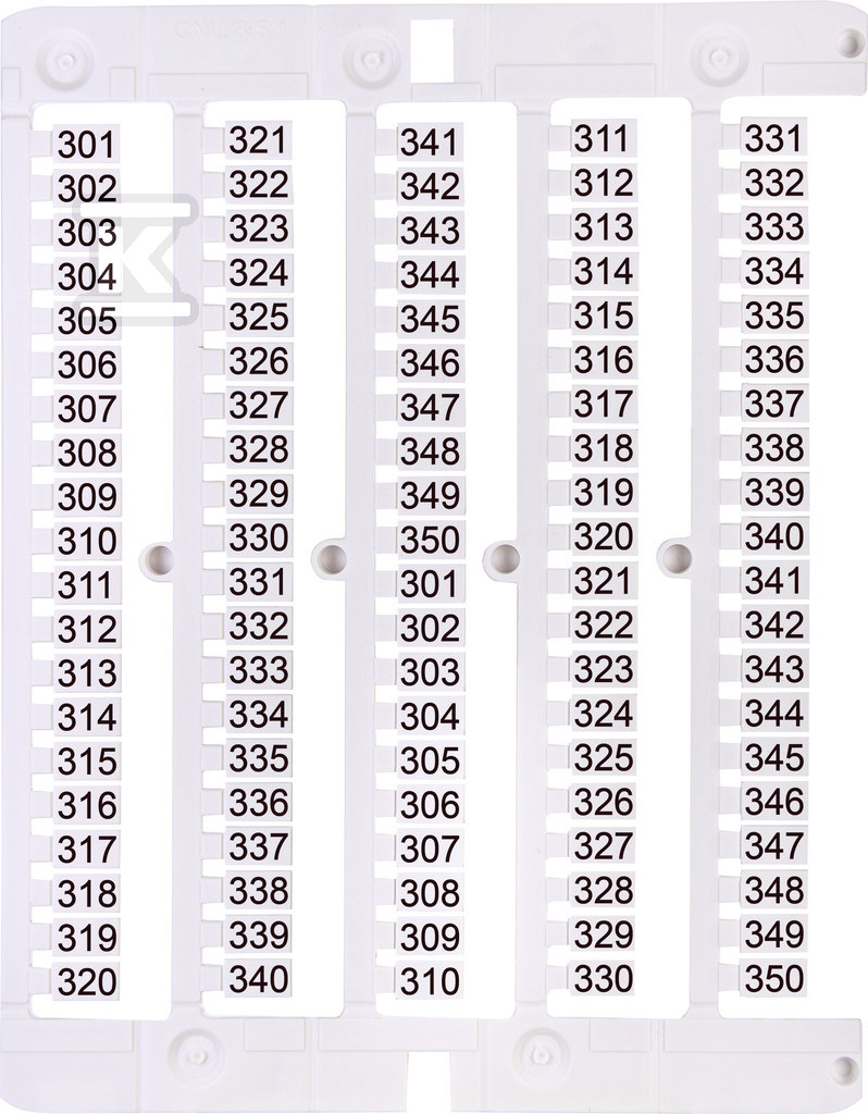 Oznacznik 301 do 350 (100 szt.) ES-NU0851301 003903083 - obrazek 1