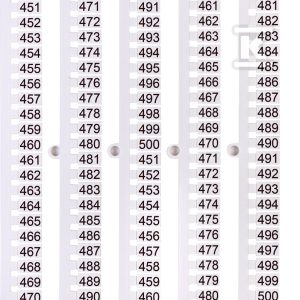 Oznacznik 451 do 500 (100 szt.) ES-NU0851451 003903086 Oznacznik 451 do 500 (100 szt.) ES-NU0851451 003903086