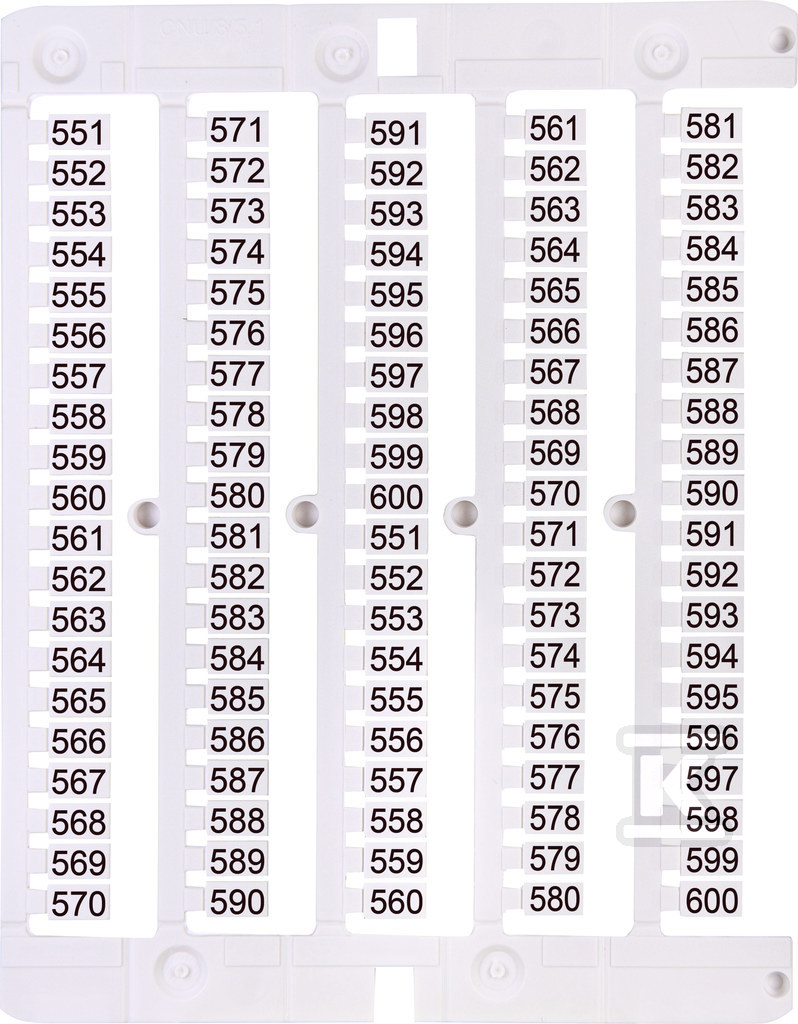 Oznacznik 551 do 600 (100 szt.) ES-NU0851551 003903088 - obrazek 1