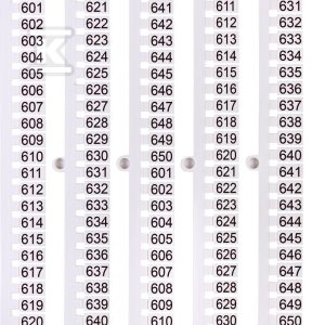 Oznacznik 601 do 650 (100 szt.) ES-NU0851601 003903089 Oznacznik 601 do 650 (100 szt.) ES-NU0851601 003903089