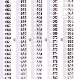 Oznacznik 651 do 700 (100 szt.) ES-NU0851651 003903090 Oznacznik 651 do 700 (100 szt.) ES-NU0851651 003903090
