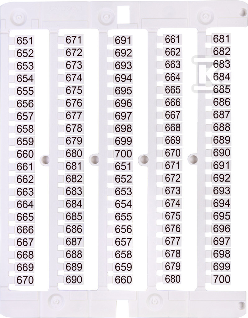 Oznacznik 651 do 700 (100 szt.) ES-NU0851651 003903090 - obrazek 1