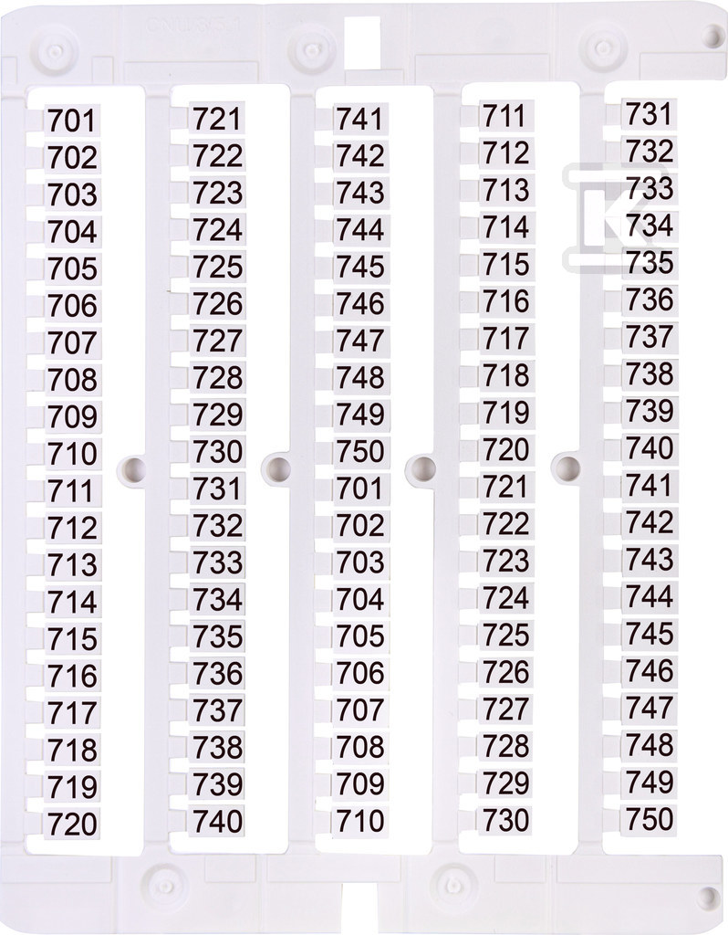 Oznacznik 701 do 750 (100 szt.) ES-NU0851701 003903091 - obrazek 1