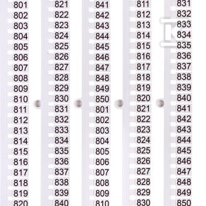 Oznacznik 801 do 850 (100 szt.) ES-NU0851801 003903093 Oznacznik 801 do 850 (100 szt.) ES-NU0851801 003903093