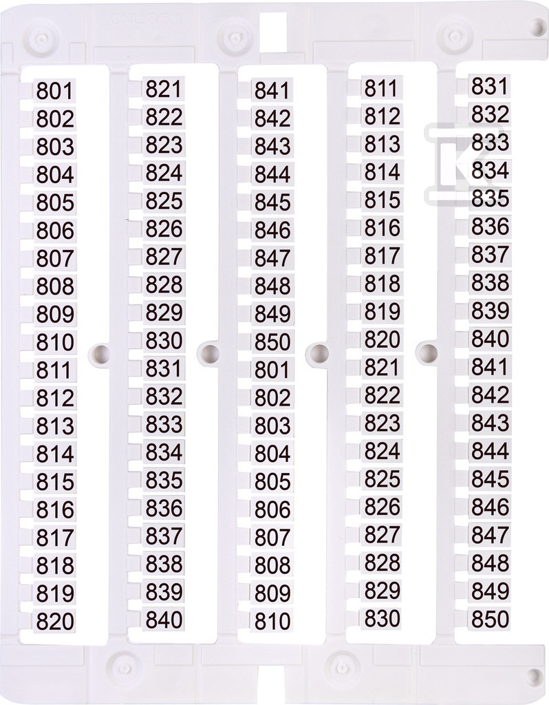 Oznacznik 801 do 850 (100 szt.) ES-NU0851801 003903093 - obrazek 1