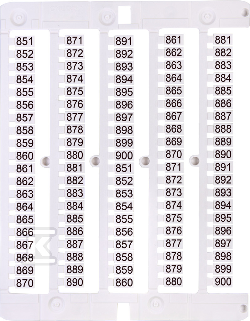 Oznacznik 851 do 900 (100 szt.) ES-NU0851851 003903094 - obrazek 1