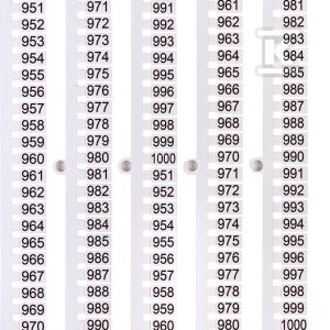 Oznacznik 951 do 1000 (100 szt.) ES-NU0851951 003903096 Oznacznik 951 do 1000 (100 szt.) ES-NU0851951 003903096