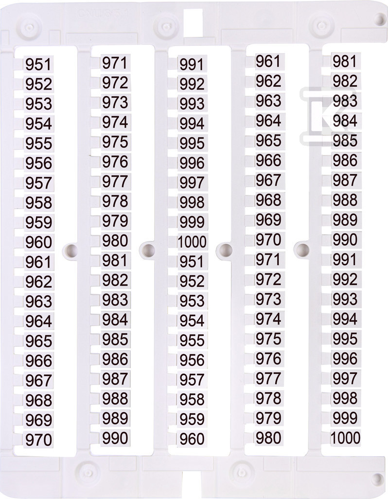Oznacznik 951 do 1000 (100 szt.) ES-NU0851951 003903096 - obrazek 1