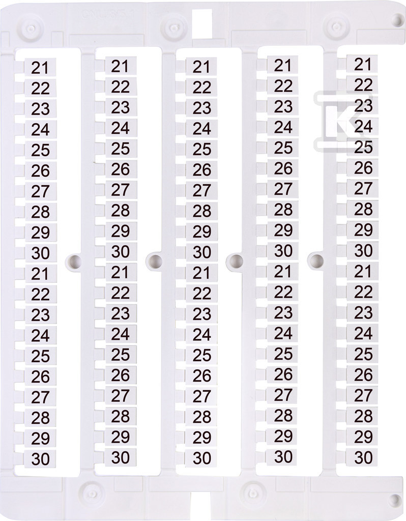 Oznacznik 21 do 30 (100 szt.) ES-NU0851530 003903099 - obrazek 1