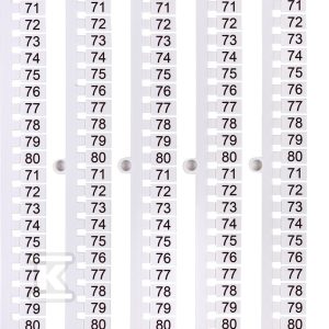 Oznacznik 71 do 80 (100 szt.) ES-NU0851580 003903104 Oznacznik 71 do 80 (100 szt.) ES-NU0851580 003903104