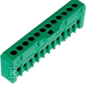 Listwa zaciskowa (1,5-10/16)mm2, 12 otworów, zielona ESC-QBLOK1202 003903207 Listwa zaciskowa (1,5-10/16)mm2, 12 otworów, zielona ESC-QBLOK1202 003903207