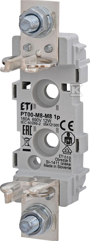Podstawa bezpiecznikowa PT 00 M8-M8 1P 004121300 - obrazek 1