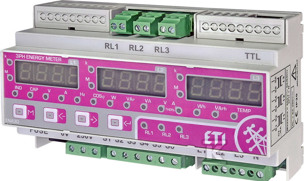 Analizator parametrów sieci na szynę TH35 ENA3D 004656579 - obrazek 1