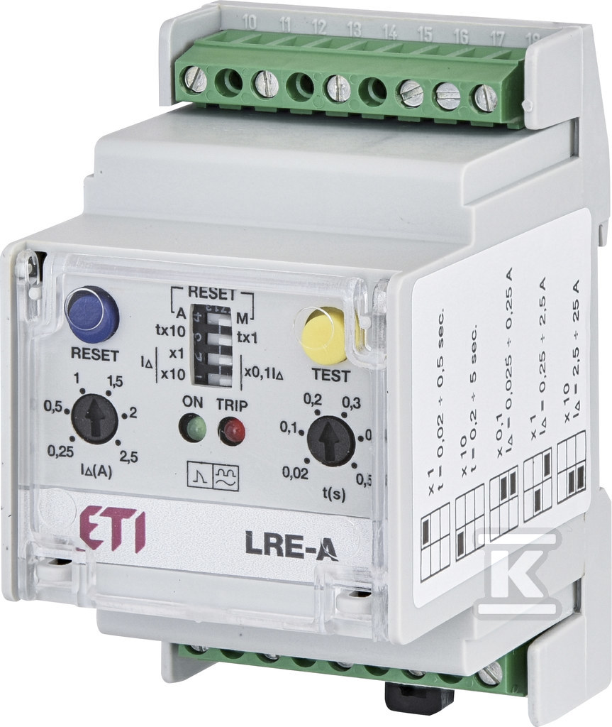 Przekaźnik różnicowoprądowy LRE-A 24-48V 004671604 - obrazek 1
