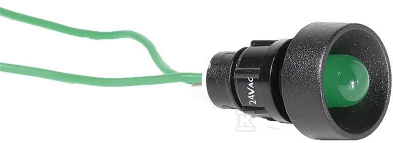 Lampka sygnalizacyjna LED D=10mm zielona 24V AC LS LED 10 G 24AC 004770807 - obrazek 1