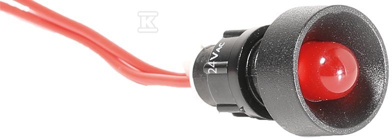 Lampka sygnalizacyjna LED D=10mm czerwona 24V AC LS LED 10 R 24AC 004770808 - obrazek 1