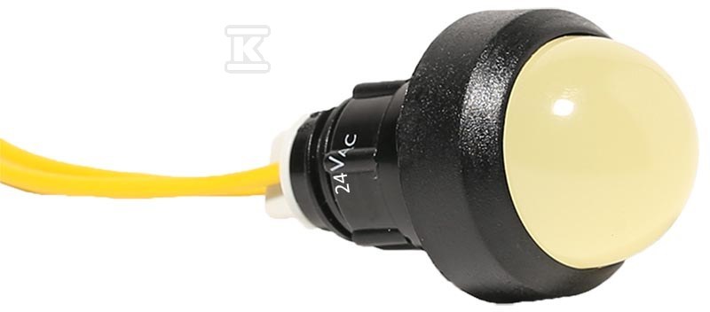Lampka sygnalizacyjna LED D=20mm żółta 24V AC LS LED 20 Y 24VAC 004770815 - obrazek 1