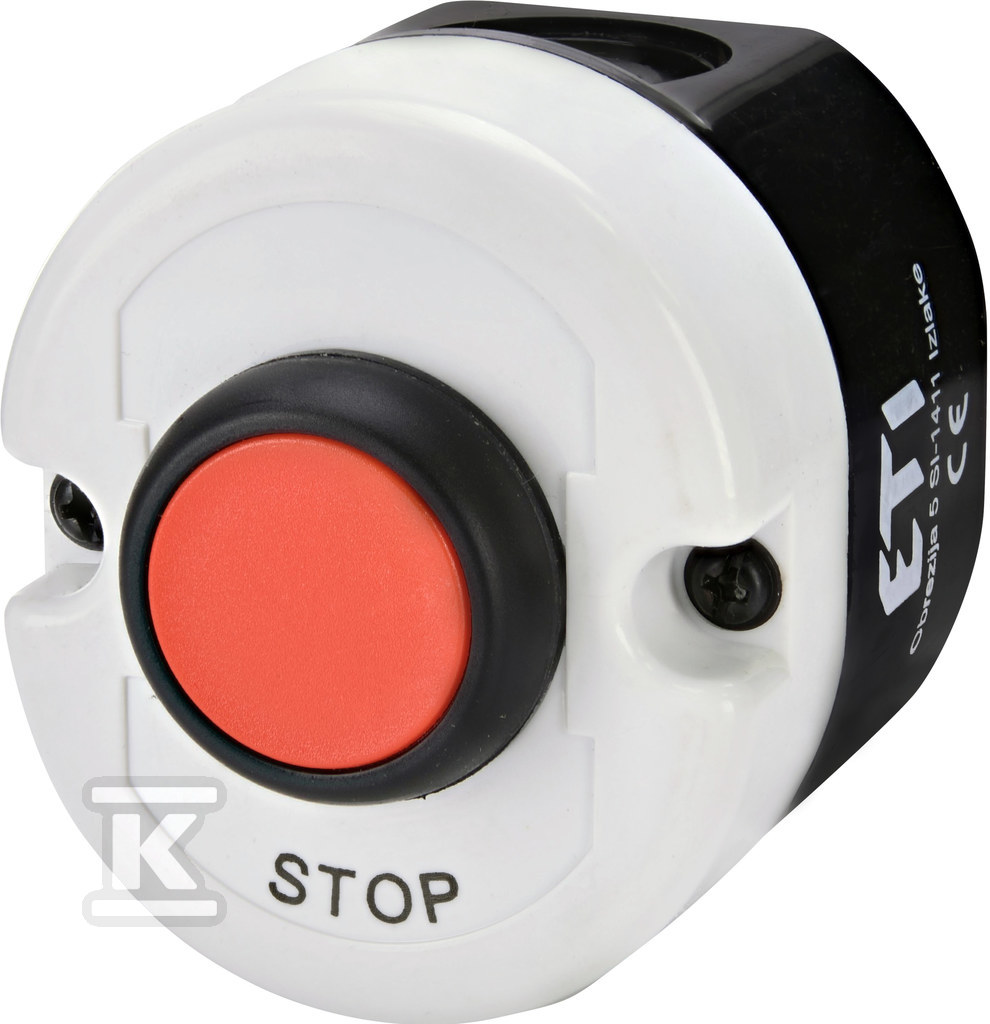 Kaseta szaro-czarna, STOP, 1NC, przycisk czerwony ESE1-V2 004771440 - obrazek 1