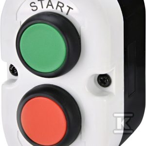 Kaseta szaro-czarna, START 1NO przycisk zielony, STOP 1NC przycisk czerwony ESE2-V4 004771442 Kaseta szaro-czarna, START 1NO przycisk zielony, STOP 1NC przycisk czerwony ESE2-V4 004771442