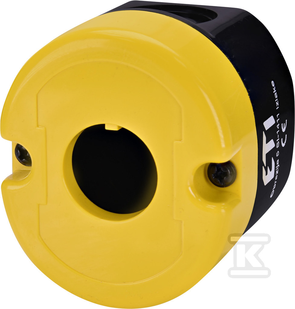 Kaseta żółto-czarna STOP, NC+NO, przycisk-grzybek ESE1Y 004771548 - obrazek 1