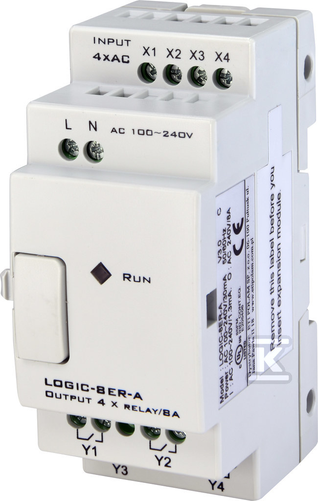 Moduł rozszerzeń 100÷240VAC, 4/4 we/wy przek. LOGIC-8ER-A 004780007 - obrazek 1