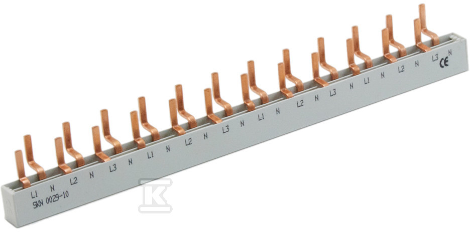 Izolowana szyna zbiorcza-sztyftowa 10 mm2 (do wyłączników ETIMAT 1N z EFI-2),1p+N,12modułów SKN0032/10 002921155 - obrazek 1