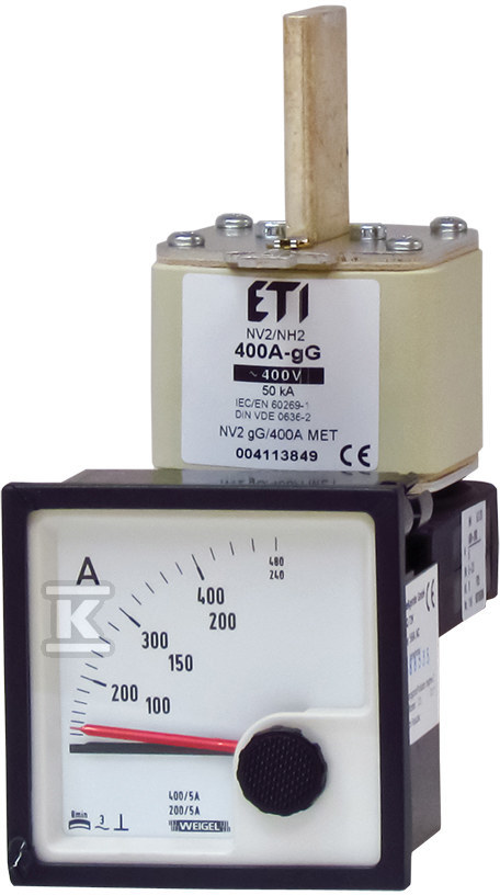 Wkładka bezpiecznikowa - NH1 gG 100A/400V MET - pomiarowa gG 004113836 - obrazek 1